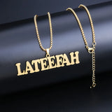 Lateefah Hiphop Cursive Initial Letters Pendant Necklace
