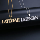 Lateefah Hiphop Cursive Initial Letters Pendant Necklace