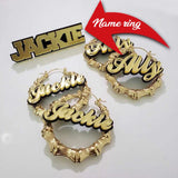 Lateefah Vertical Name Rings for Women