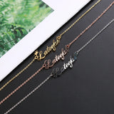 Lateefah Women Anklet Bracelet Foot Jewelry Stainless Steel Letter Chain Anklets