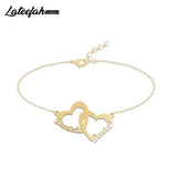 Lateefah Heart Name Bracelet Charms for Women