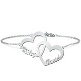 Lateefah Heart Name Bracelet Charms for Women
