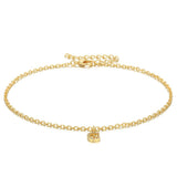 Lateefah A-Z Alphabet Pendant Anklets Women Beach Summer Foot Jewelry
