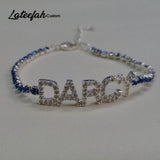 Lateefah Colorful Name Tennis Chain Bracelet Zircon Women Gift