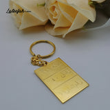 Lateefah Arabic Name Keychain Double-sided Lettering Men Women