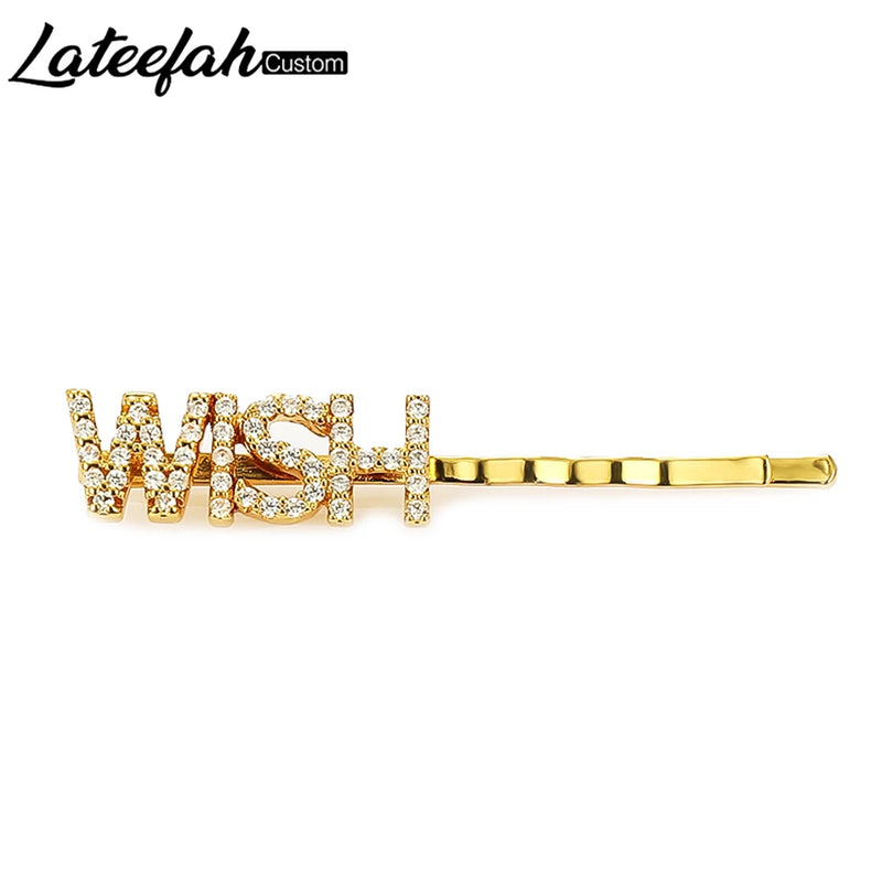 Lateefah Personalized Rose Silvery Ladies Hair Clip