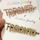 Lateefah Rhinestone Hairpins Tiara Hair Clips Barrettes for Women Girls