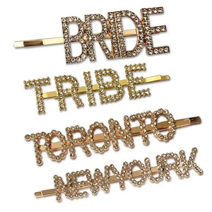 Lateefah Rhinestone Hairpins Tiara Hair Clips Barrettes for Women Girls