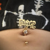 Stainless Steel Belly Button Ring Crystal Stones Navel Piercing