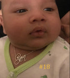 Lateefah Stainless Steel Child Necklace Baby Name Necklaces