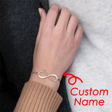 Lateefah Steel Name Couple Bracelet Personality Infinity Pendant Jewelry Gift