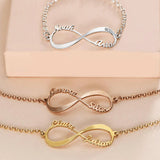 Lateefah Steel Name Couple Bracelet Personality Infinity Pendant Jewelry Gift