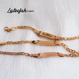 Personalized Stainless Steel Name Letter Bracelet - Adjustable Link Chain