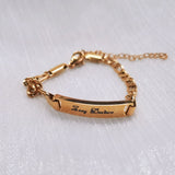 Personalized Stainless Steel Name Letter Bracelet - Adjustable Link Chain