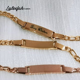 Personalized Stainless Steel Name Letter Bracelet - Adjustable Link Chain