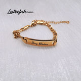 Personalized Stainless Steel Name Letter Bracelet - Adjustable Link Chain