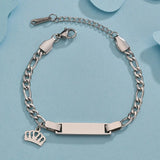 Personalized Name Baby ID Bracelet Crown Bracelet Gift