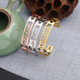 Lateefah Stainss Personality Cuff Bangles for Women