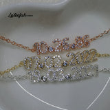 Lateefah Zircon Name Bracelet Adjustable Mother's Gift for Mom
