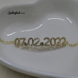 Lateefah Zircon Name Bracelet Adjustable Mother's Gift for Mom