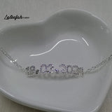 Lateefah Zircon Name Bracelet Adjustable Mother's Gift for Mom