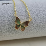 Lateefah Thermochromic Butterfly Necklace for Women