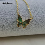 Lateefah Thermochromic Butterfly Necklace for Women