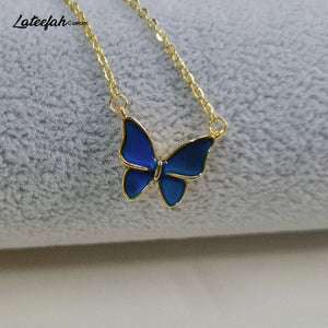 Lateefah Thermochromic Butterfly Necklace for Women