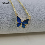 Lateefah Thermochromic Butterfly Necklace for Women