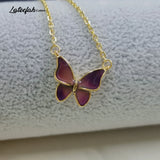 Lateefah Thermochromic Butterfly Necklace for Women
