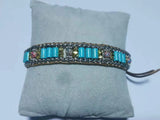 Bohemian Turquoises Wrap Bracelet Chain Weaving Statement Wristband