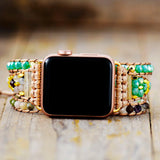 Boho Rhinestone Smart Watch Band 3X Wrap Rope Armband Bracelet
