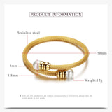 Elegant Twisted Chain Pearl Bracelet for Women