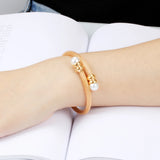 Elegant Twisted Chain Pearl Bracelet for Women