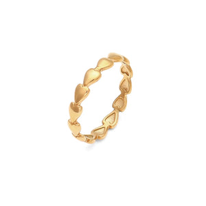 Sweet Tarnish 18K Plated Mini Heart Love Rings for Women Romantic Thin Ring