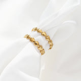 Sweet Tarnish 18K Plated Mini Heart Love Rings for Women Romantic Thin Ring