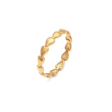 Sweet Tarnish 18K Plated Mini Heart Love Rings for Women Romantic Thin Ring