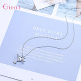 Moon Star Pendant Necklace 925 Silver Needle
