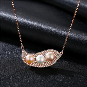 925 Silver Freshwater Pearl Pendant Necklace