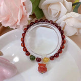 Fine Jewelry Red Blood Amber Bracelet Hand Chain Bangle Top Accessories