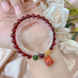 Fine Jewelry Red Blood Amber Bracelet Hand Chain Bangle Top Accessories