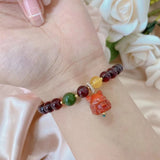 Fine Jewelry Red Blood Amber Bracelet Hand Chain Bangle Top Accessories