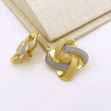 Italian 18k Butterfly Jewelry Set Two Tone Necklace Earrings Bracelet