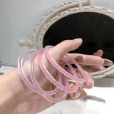 Natural Chalcedony Ice Sweet Pink Bracelet Delicate Jade Handring