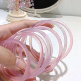 Natural Chalcedony Ice Sweet Pink Bracelet Delicate Jade Handring