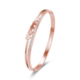 Crystal CZ Heart Shape Jewelry Set Shell Bangle Wedding Engagement Gift