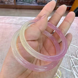 Natural Agate Bracelet Rare Ice Seed Small Round Bar Jade Fine Jewelry