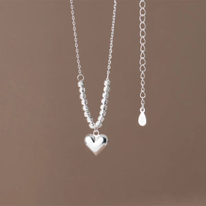 S925 Silver Necklace Faceted Beads Sweet Clavicle Chain Girls' Gift