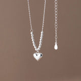 S925 Silver Necklace Faceted Beads Sweet Clavicle Chain Girls' Gift