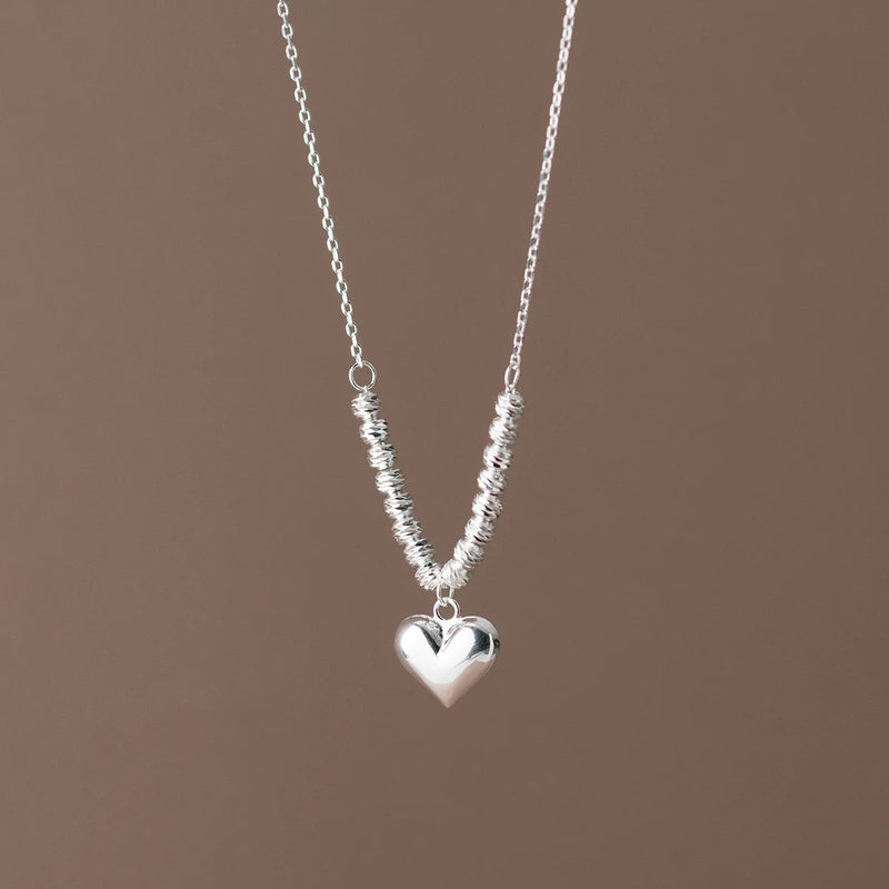 S925 Silver Necklace Faceted Beads Sweet Clavicle Chain Girls' Gift